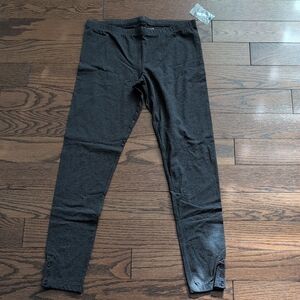 Joe Fresh Black Leggings with Button Detail